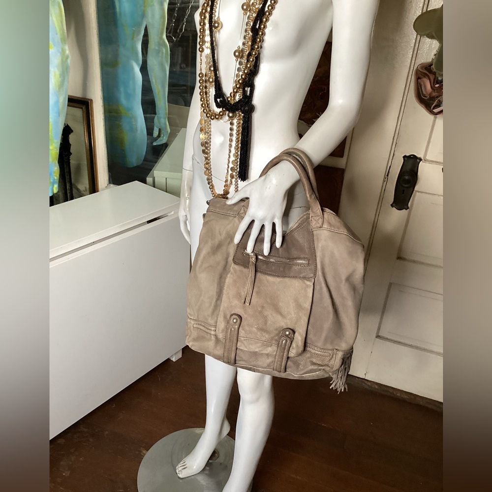 Revel New York sand colored leather